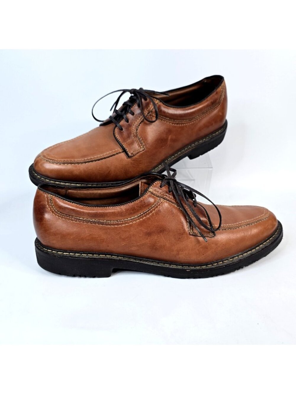Allen Edmonds Wilbert Brown Leather Moc Toe Shoes Made in USA Men's Size 11.5 B